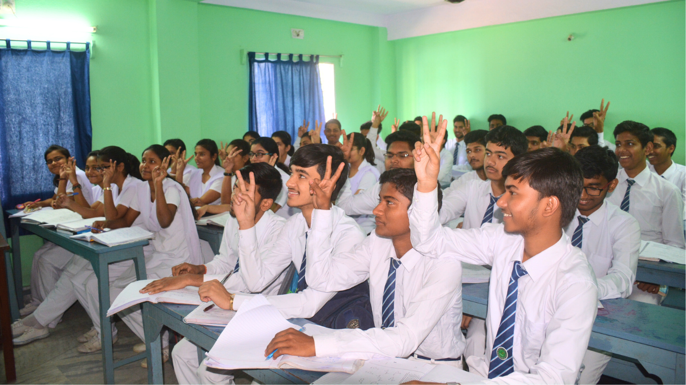 Students studying at Aryabhatta Public School - Best +2 School in Bhagalpur